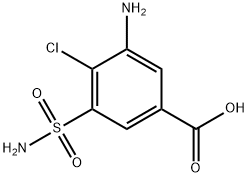 Benzoic acid, 3-amino-5-(aminosulfonyl)-4-chloro- 구조식 이미지