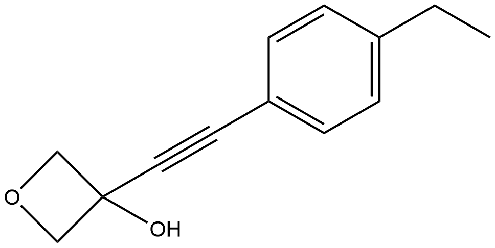 3-[2-(4-Ethylphenyl)ethynyl]-3-oxetanol Structure