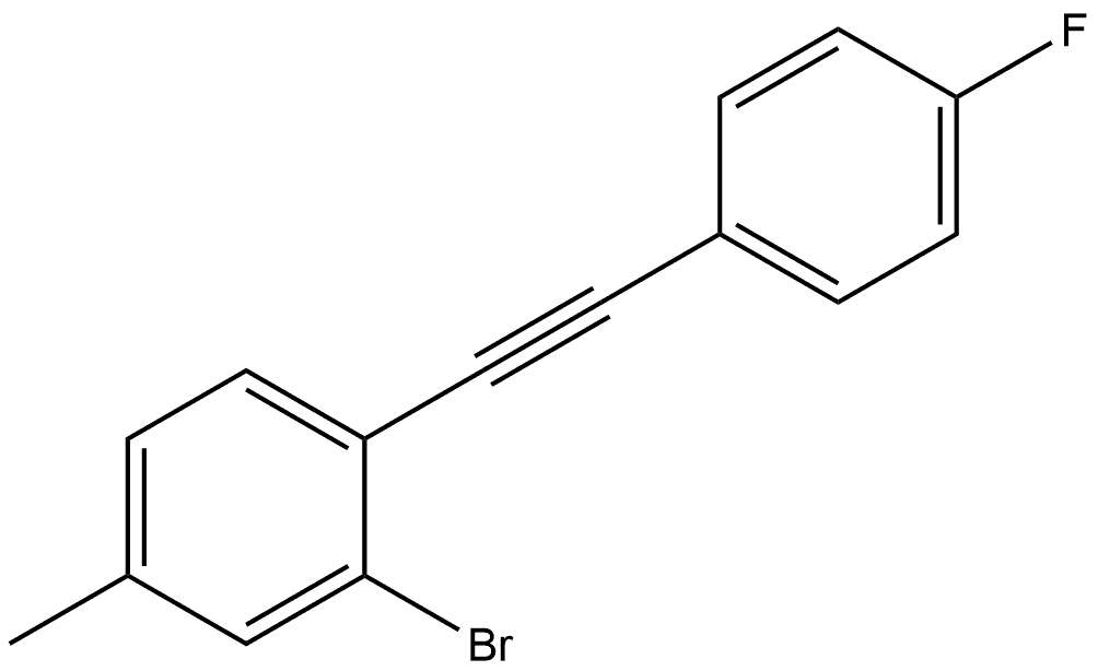 2-Bromo-1-[2-(4-fluorophenyl)ethynyl]-4-methylbenzene Structure