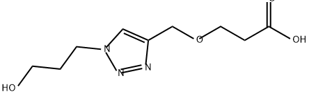 3-{[1-(3-hydroxypropyl)-1H-1,2,3-triazol-4-yl]metho
xy}propanoic acid Structure