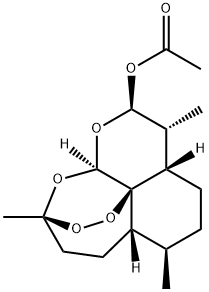 3,12-Epoxy-12H-pyrano[4,3-j]-1,2-benzodioxepin-10-ol, decahydro-3,6,9-trimethyl-, 10-acetate, (3R,5aS,6R,8aS,9R,10R,12R,12aR)- Structure