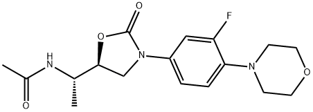 Acetamide, N-[(1S)-1-[(5S)-3-[3-fluoro-4-(4-morpholinyl)phenyl]-2-oxo-5-oxazolidinyl]ethyl]- Structure