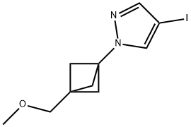 1H-Pyrazole, 4-iodo-1-[3-(methoxymethyl)bicyclo[1.1.1]pent-1-yl]- Structure