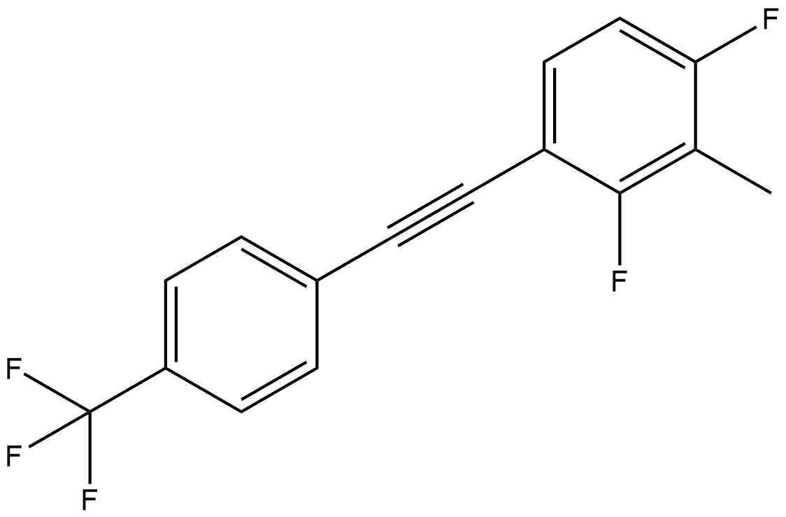 1,3-Difluoro-2-methyl-4-[2-[4-(trifluoromethyl)phenyl]ethynyl]benzene Structure