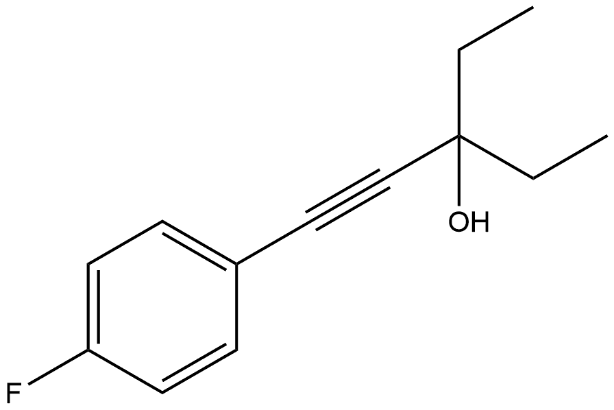 3-Ethyl-1-(4-fluorophenyl)-1-pentyn-3-ol Structure