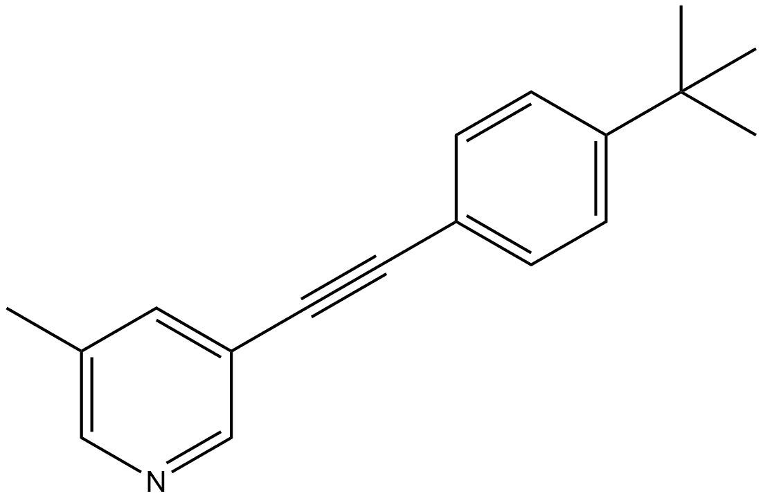 3-[2-[4-(1,1-Dimethylethyl)phenyl]ethynyl]-5-methylpyridine Structure