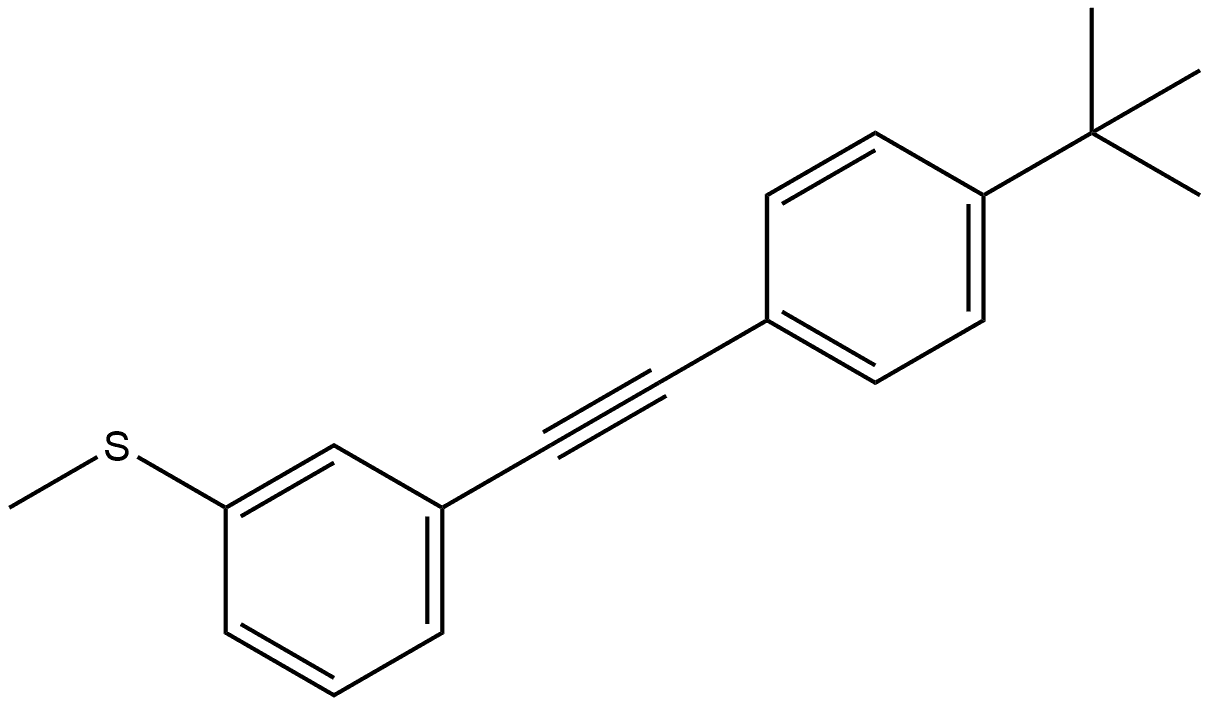 1-[2-[4-(1,1-Dimethylethyl)phenyl]ethynyl]-3-(methylthio)benzene Structure