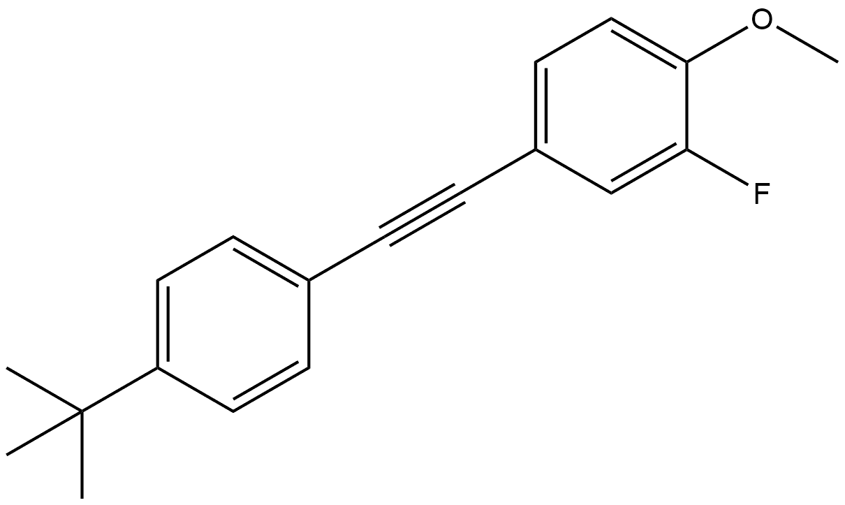 4-[2-[4-(1,1-Dimethylethyl)phenyl]ethynyl]-2-fluoro-1-methoxybenzene Structure