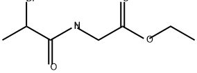 Glycine, N-(2-bromo-1-oxopropyl)-, ethyl ester 구조식 이미지