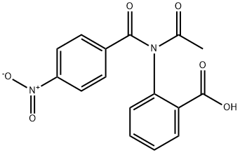 Benzoic acid, 2-[acetyl(4-nitrobenzoyl)amino]- Structure