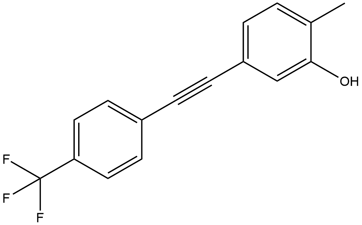 2-Methyl-5-[2-[4-(trifluoromethyl)phenyl]ethynyl]phenol Structure