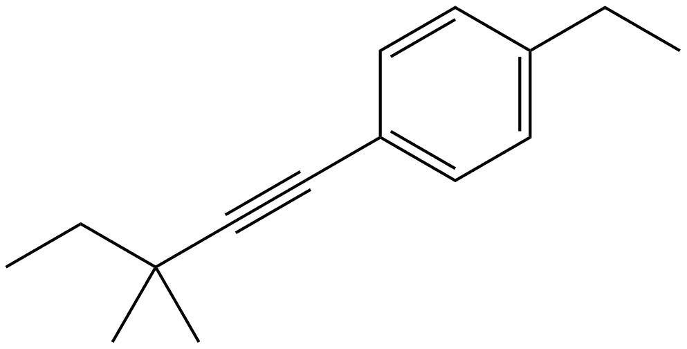 1-(3,3-Dimethyl-1-pentyn-1-yl)-4-ethylbenzene Structure