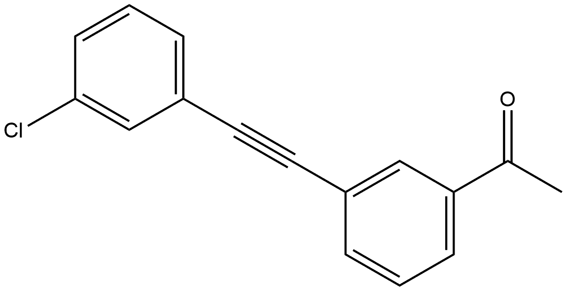 1-[3-[2-(3-Chlorophenyl)ethynyl]phenyl]ethanone Structure