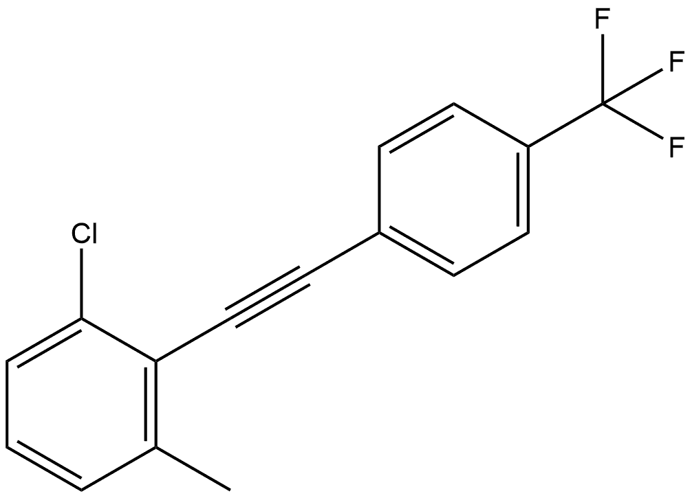 1-Chloro-3-methyl-2-[2-[4-(trifluoromethyl)phenyl]ethynyl]benzene Structure