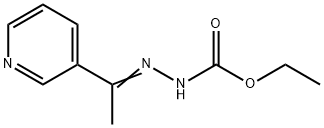 Hydrazinecarboxylic acid, 2-[1-(3-pyridinyl)ethylidene]-, ethyl ester Structure