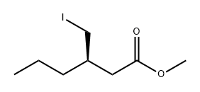 Hexanoic acid, 3-(iodomethyl)-, methyl ester, (3R)- 구조식 이미지