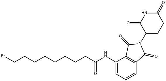 9-Bromo-N-[2-(2,6-dioxo-3-piperidinyl)-2,3-dihydro-1,3-dioxo-1H-isoindol-4-yl]nonanamide Structure