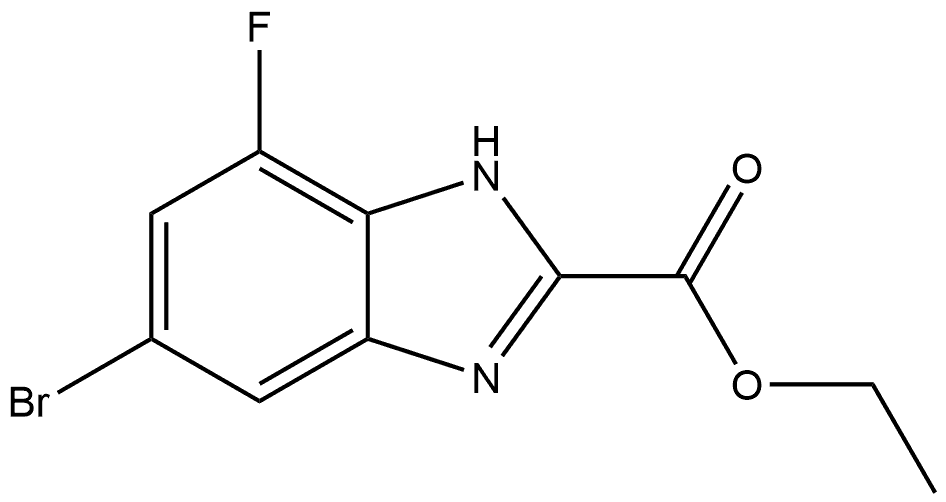 Ethyl 5-bromo-7-fluoro-1H-benzimidazole-2-carboxylate Structure