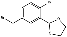 1,3-Dioxolane, 2-[2-bromo-5-(bromomethyl)phenyl]- 구조식 이미지