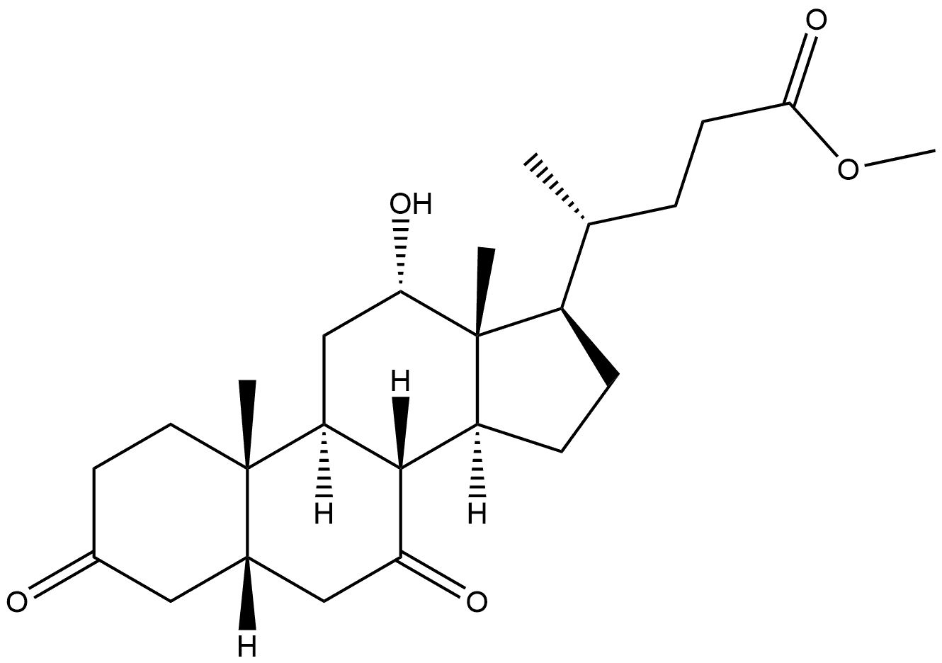 3,7-diketo, 12-hydroxy methyl ester of Cholic Acid Structure