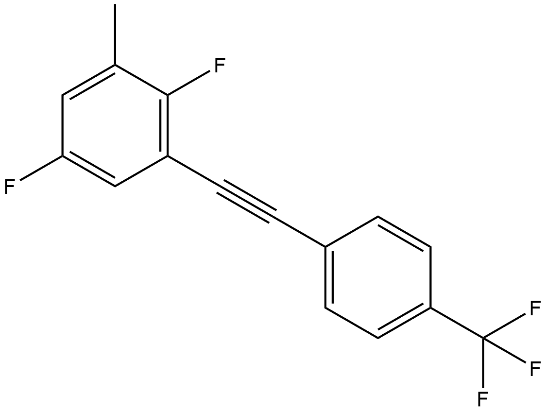 2,5-Difluoro-1-methyl-3-[2-[4-(trifluoromethyl)phenyl]ethynyl]benzene Structure