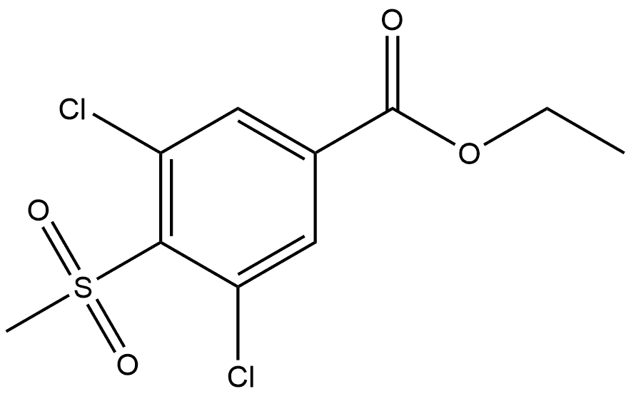 Ethyl 3,5-dichloro-4-(methylsulfonyl)benzoate Structure