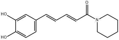 2,4-Pentadien-1-one, 5-(3,4-dihydroxyphenyl)-1-(1-piperidinyl)-, (2E,4E)- 구조식 이미지