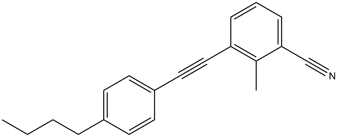 3-[2-(4-Butylphenyl)ethynyl]-2-methylbenzonitrile Structure