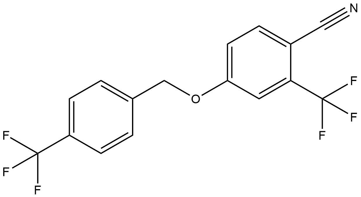 2-(Trifluoromethyl)-4-[[4-(trifluoromethyl)phenyl]methoxy]benzonitrile Structure