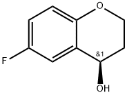 2H-1-Benzopyran-4-ol, 6-fluoro-3,4-dihydro-, (4R)- Structure