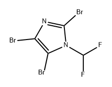 1H-Imidazole, 2,4,5-tribromo-1-(difluoromethyl)- Structure