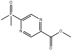 2-Pyrazinecarboxylic acid, 5-(dimethylphosphinyl)-, methyl ester 구조식 이미지