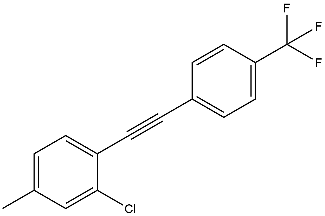 2-Chloro-4-methyl-1-[2-[4-(trifluoromethyl)phenyl]ethynyl]benzene Structure