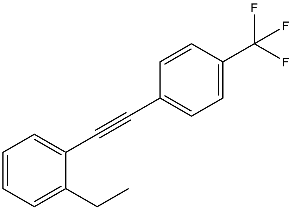 1-Ethyl-2-[2-[4-(trifluoromethyl)phenyl]ethynyl]benzene Structure