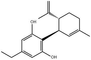 1,3-Benzenediol, 5-ethyl-2-[(1R,6R)-3-methyl-6-(1-methylethenyl)-2-cyclohexen-1-yl]- Structure