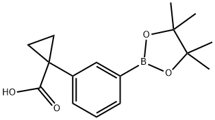 1-[3-(Tetramethyl-1,3,2-dioxaborolan-2-yl)phenyl]cyclopropane-1-carboxylic acid Structure