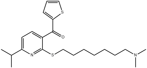 Methanone, [2-[[7-(dimethylamino)heptyl]thio]-6-(1-methylethyl)-3-pyridinyl]-2-thienyl- Structure