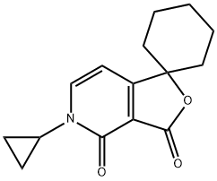 Spiro[cyclohexane-1,1'(3'H)-furo[3,4-c]pyridine]-3',4'(5'H)-dione, 5'-cyclopropyl- Structure