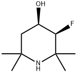 (3S,4R)-3-Fluoro-2,2,6,6-tetramethyl-4-piperidinol Structure