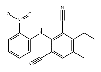 1,3-Benzenedicarbonitrile, 4-ethyl-5-methyl-2-[(2-nitrophenyl)amino]- Structure