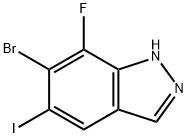 1H-Indazole, 6-bromo-7-fluoro-5-iodo- 구조식 이미지