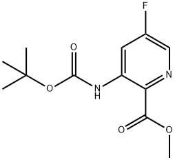 3-tert-Butoxycarbonylamino-5-fluoro-pyridine-2-carboxylic acid methyl ester Structure