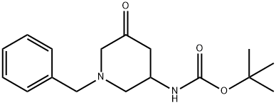 (1-Benzyl-5-oxo-piperidin-3-yl)-carbamic acid tert-butyl ester Structure