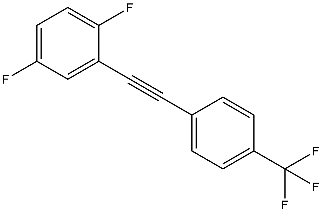 1,4-Difluoro-2-[2-[4-(trifluoromethyl)phenyl]ethynyl]benzene Structure