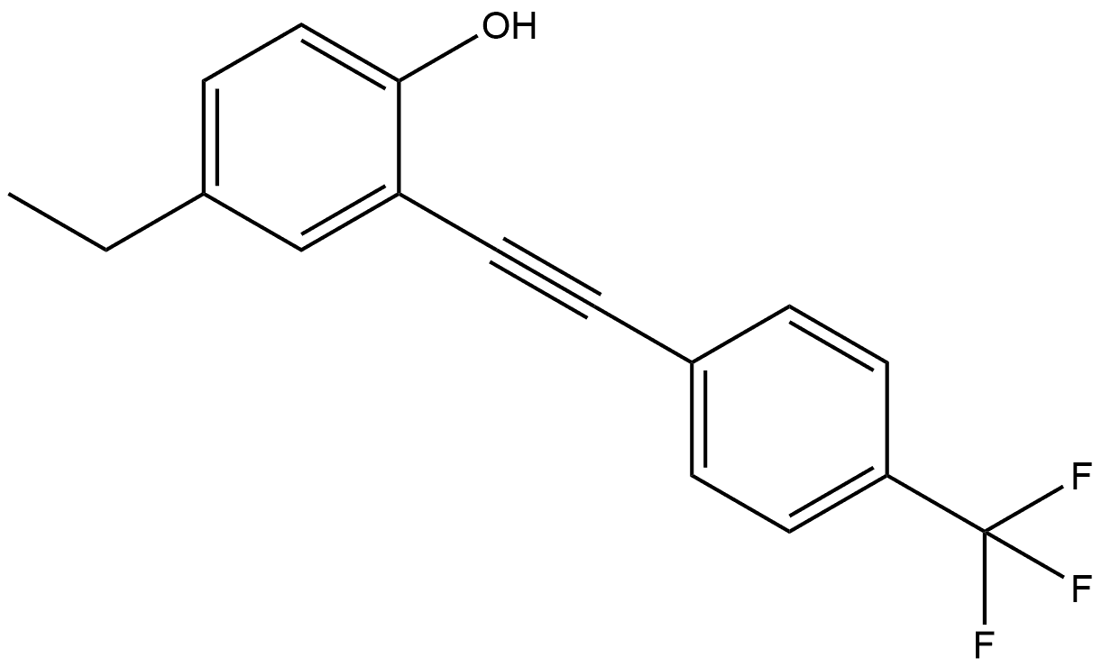 4-Ethyl-2-[2-[4-(trifluoromethyl)phenyl]ethynyl]phenol 구조식 이미지