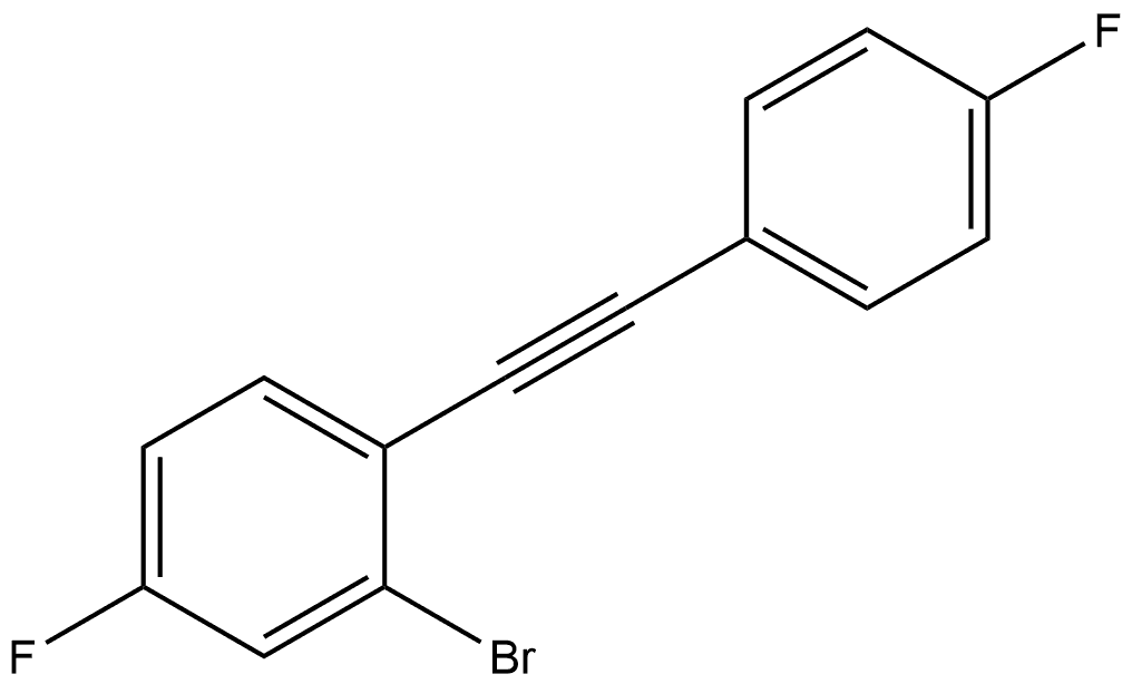 2-Bromo-4-fluoro-1-[2-(4-fluorophenyl)ethynyl]benzene Structure