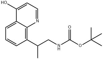 Carbamic acid, N-[2-(4-hydroxy-8-quinolinyl)propyl]-, 1,1-dimethylethyl ester Structure