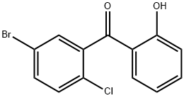 Methanone, (5-bromo-2-chlorophenyl)(2-hydroxyphenyl)- Structure