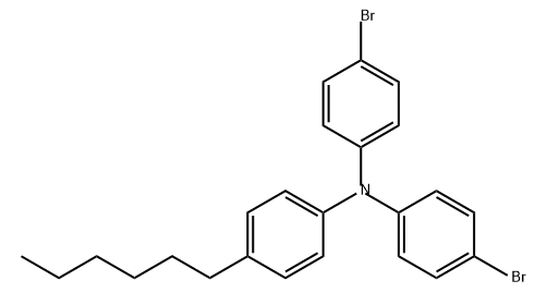 Benzenamine, N,N-bis(4-bromophenyl)-4-hexyl- 구조식 이미지