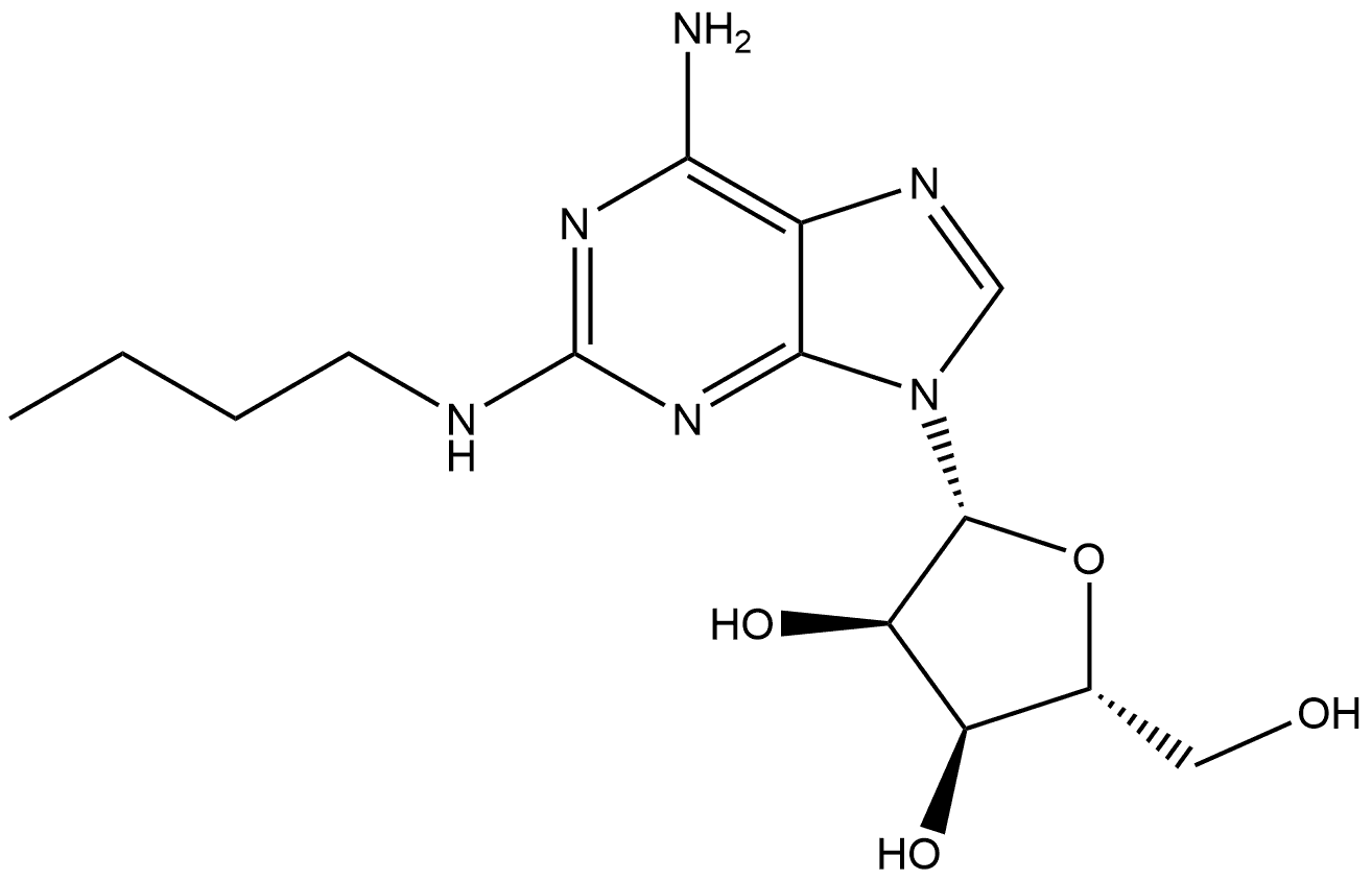 2-(n-butylamino)adenosine Structure